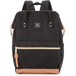 Himawari Travel School Backpack with USB Charging Port 15.6 Inch Doctor Work Bag for Women&Men College Students(124#04#Black, Regular)