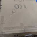 kitchen Island, Bakers Rack, Island Table for Kitchen,3 Tier Microwave Stand Oven Shelf with Storage, Storage Shelf for Kitchen Dining Room Living Room,5 Hooks (Pear Wood and White, 43.7*27.9*72)