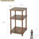 Fultyle Side Table, Small End Table with Storage Shelf, Modern Bedside Table Night Stand for Living Room, Bedroom, Office and Small Spaces (Rustic Brown)