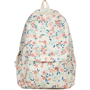 Coquette Backpack Floral Backpack Preppy Backpack Cute Backpack Back to College Coquette Accessories (WhiteD,one size)