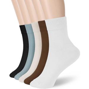 FGZ Women Thin Cotton Socks Soft Cozy Socks Cute Ankle Crew Socks 5 Pairs