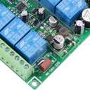 Industrial Wireless Remote Control Switch with dust Cover Large Button Long Distance 8 Channels 12V 24V 36V DC Control Radio Switch Waterproof Transmitter Relay Output High Power Water Pump Motor