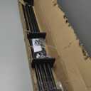 Exclusive Home Prism Double Curtain Rod and Finial Set, Matte Black, 66"-120"