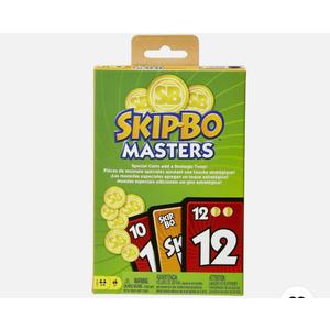 Multicolor Skip Bo Masters Game with Special Strategy Coins for Family Fun