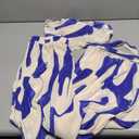 OYOANGLE Women's 2 Piece Outfits Graphic Print Knitted Crop Halter Top and Wide Leg Pants Set S