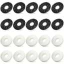 Lisnhlin Round Sponge Foam Filter Pads and Carbon Rings Replacement for Biorb Aquarium Accessories, 10Pcs Carbon Pads and 10Pcs Foam Pads