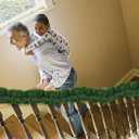 50FT Green Artificial Christmas Garland with Bendable Metal Wire, 2 Pack Non-Lit Soft Pine Greenery Garland for Indoor or Outdoor Decor, Holiday Wedding Party Decoration for Stairs Mantle Door