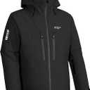 Pioneer Camp Men's Ski Jacket Waterproof Insulated Snowboard Gear Cold Weather Winter Warm Mountain Snow Coat (X-Large, Black)