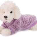 Dog Sweater, 3 Pack Dog Sweaters for Small Medium Dogs or Cat, Warm Soft Flannel Pet Clothes for Dogs Girl or Boy, Dog Shirt Coat Jacket (Small, Pink+Purple+Light Green)