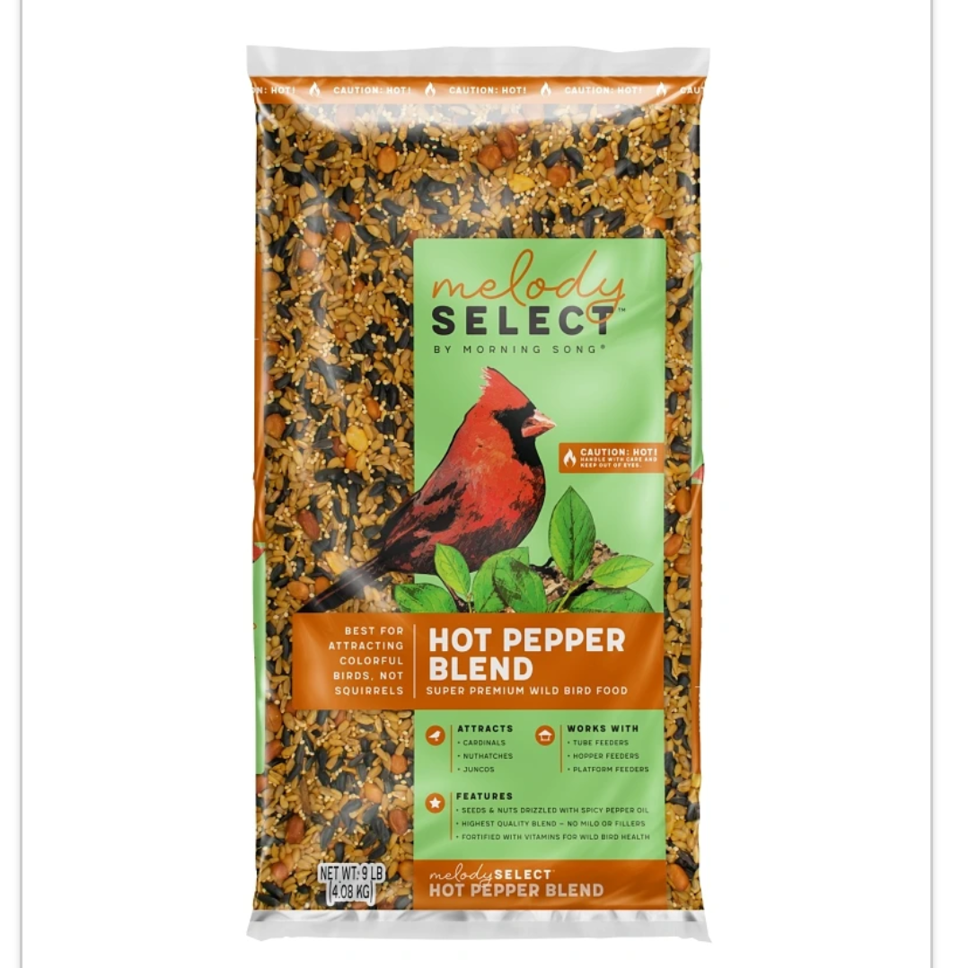 Hot Pepper Spicy Wild Bird Food, 9 Pound Bag