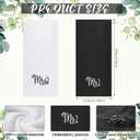 Tingjoo 2 Pcs Mr. and Mrs. Hand Towels 100% Cotton Embroidered Bathroom Towel Wedding Mr. and Mrs. Gift for Valentine's Day Couple, Anniversary Bathroom Decor 29 x 13 Inch