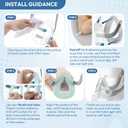 10-Pack CPAP Mask Liners 3D Mask Cushion Cover for Reduce Air Leakage and Facial Redness Compatible with ResMed F20/F10 F&P Simplus & Vitera Philips Amara Series Medium (Cushions NOT Included)