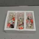 Soulchen 3 Pcs Christmas Skeleton Table Decorations Fiddleable Christmas Skull Figurines 7.5" Tall Tabletop Decorations for Party Indoor Outdoor Fireplace Home Kitchen Office