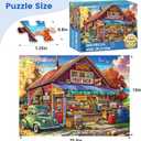 500 Pieces Puzzle for Adults, Country Store Puzzles, Landscape Jigsaw Puzzles, Creative Play Holiday Party Gifts, Fun and Challenging Family Game for Adults Seniors, 20.5x15 in
