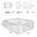 Gupamiga Playpen Baby Playard Portable Baby Fence Play Area Indoor Outdoor Kids Activity Center Playpen Playground Hoop for Indoor and Outdoor Use (12 Panels)