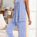 Womens Pajama Sets, Sleeveless and Capri Pjs Set 2 Piece Summer Sleepwear with Pockets Soft Loungewear (Purple, XXL)