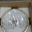 LED 12 in Round Flush Mount Ceiling Light Gold 24W 2700K-5000K,Thyristor Dimmable,Metal Gold Ceiling lamp and is Ideal for hallways,Kitchens,bedrooms, corridors,Children's Rooms 3 Pack