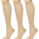 CHARMKING Compression Socks for Women & Men Circulation (3 Pairs) 15-20 mmHg is Best Support for Athletic Running Cycling Size S-M
