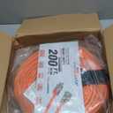 200ft Outdoor/Indoor Extension Cord 14/3 Gauge Heavy Duty 3 Prong SJTW, Waterproof, Flexible Cold-Resistant Long Power Cord,7A 125V 875W, Orange by LifeSupplyUSA