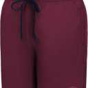 DMNZNS Men's Swim Trunks 7" Quick-Dry Beach Shorts with Mesh Lining Bathing Suits Red