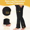 Women's Maternity Leggings Over The Belly Pregnancy with Pockets Yoga Pants Active Wear Tights Pants Workout (XXL)