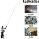 JANZ 24 FT Pressure Washer Telescoping Wand with Power Washer Extension Wands, Brush Head, Gutter Cleaner, 7 Spray Nozzle Tips, 2 Hose Adapters and Support Belt TW-004