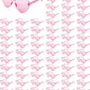 80 Pairs Heart Shaped Sunglasses Bulk, Transparent Heart Glasses for Women Party Favor (Pink)