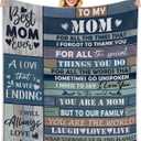 pinata Gifts for Mom Blanket, Mom Gifts for Mothers Day from Daughter Son, Anniversary Birthday Gift for Moms, Teen Moms Blanket for Mothers Day, Valentines, Mother's Gift Blue Blankets 50"X60"