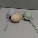 Silicone Pacifier Holder Case Binky Holder Baby Silicone Pacifier Case for Boys Girls Portable Paci Pouch for Newborns 3 Pack-Ivory+Sage+Baby Blue