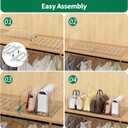 SPACEKEEPER Adjustable Shelf Divider for Closet, Clear Purse Organizers for Closet Acrylic Handbag Separators Storage Organizer Bookshelf Separator Dividers in Bedroom, Office