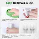 6 Pcs Toothbrush Holders Wall Mounted, Single Slot Design, Shower Self Adhesive Wall Mounted Toothbrush Holder with Cover, Waterproof and Dustproof, Suitable for Bathroom, Family, Travel (Transparent)