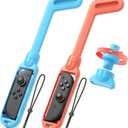 MENEEA [for  /] Golf Club Grip for Nintendo Switch 2/Switch 1 Joy-Con| for Mario Golf Nintendo Switch Game Accessories & Mario Golf Super Rush| Rotatable Clubhead,Detachable Storage
