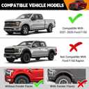 TPE Fender Flare Compatible with 2021-2025 Ford F150 Wheel Fender Flares Edge Trim Protector Mud Flaps Trim for 2024 F150 Accessories (Exclude Raptor & Lightning)