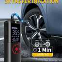 Tire Inflator Portable Air Compressor for Car 150 PSI Digital Cordless Air Compressor Pump with Pressure Gauge Cordless Auto Shutoff LED Light for Car Bicycle Motorcycle and Ball