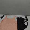 OYANUS Womens Workout Shirts Sexy Open Back Activewear Workout Clothes Sports Yoga Tank Tops Beige/Black M