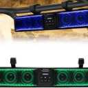 UTV Sound Bar Waterproof Bluetooth Music Sync Multicolor, 26-Inch Golf Car Sound Bar with 6-Speaker Back Light Strip, ATV Soundbar for UTV ATV Golf Cart w/1.75-2.25 Roll Bar