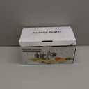 Ourokhome Rotary Cheese Grater Hand Crank, Kitchen Shredder Speed Mandolin Slicer Nuts Grinder with Handle and Drum Blades for Cheese, Vegetable, Walnuts, Chocolate, Potato, Carrot, 3 Blades, White