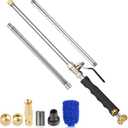 39" High Pressure Power Washer Wand for Garden Hose, Flexible Jet Nozzle Sprayer with 3 Spray Tips, Gutter Cleaner & Car Wash Hose Attachment (Black)