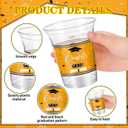 Honeydak 50 Pcs Graduation Cups 12 oz Class of 2026 Plastic Cups Gold and Black Graduation Party Disposable Drinking Glasses for Congrats Grad School Classroom Party Favors Supplies Decoration