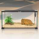 REPTI ZOO Reptile Hideout, 3-in-1 Snake Cave and Hides, Magnetic Attraction Cave for Ball Python, Geckos Medium Size