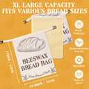 Natural Beeswax Bread Bags for Sourdough and Homemade Bread, Reusable Bread Storage Bags, XL Large Capacity, Freshness Keeping and Freezer Safe, 2 Pack | All Natural Beeswax