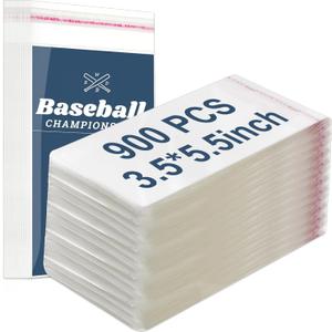 Lewtemi 900 Pcs Graded Card Sleeves Resealable Team Bags for Trading Cards Baseball Sports Slabs Holders Plastic Collectible Slabs Protection,3.5" x 5.5"