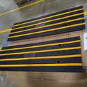 VEVOR Rubber Curb Ramps for Driveway, 2 Pack Threshold Bridge, 33069 lbs Load Capacity, 2.5" Rise, with Reflective Safety Strips, Ideal for Cars, RVs, Scooters and Motorcycles to Prevent Car Scraping