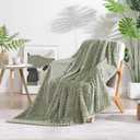 Monbix Sage Green Fleece Throw Blanket for Couch- Room Decor Soft Cozy Blankets for Women,Lightweight Fleece Flannel Bed Blanket Suitable for All Seasons(50"60",Sage Green)