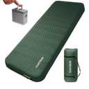 Self Inflating Sleeping Pad for Camping, 4" Extra-Thick Memory Foam Camping Mattress with Electric Pump, Fast Inflate & Deflate,9.5 R-Value Insulated Camping Pad for Car Travel Tent Cot, Green