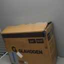 GLAHODEN Retractable Garden Hose Reel 5/8 in x 100 ft Upgraded UV Resistant Heavy Duty Automatic Hose Reel Wall Mount 3/4 in Brass Fitting 9 Pattern Nozzle Any Length Lock Slow Retraction 180 Swivel (Light Gray)