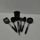 Kitchen Utensils Set-Silicone Cooking Utensils-32 pcs Non-Stick Silicone Cooking Kitchen Utensils Spatula Set with Holder-Best Kitchen Cookware with Stainless Steel Handle (Black)