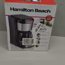 Hamilton Beach 5 Cup Drip Coffee Maker with Easy FrontFill Basket, Compact Design, Programmable Clock, Glass Carafe, Auto Pause and Pour, Black & Stainless Steel (46111)