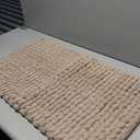 Walensee Bathroom Rug Non Slip Bath Mat (36x24 Inch Beige) Water Absorbent Super Soft Shaggy Machine Washable Dry Extra Thick Perfect Absorbant Best Large Plush Carpet for Shower Floor