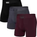 SAXX Underwear Co. Men's Ultra Super Soft Boxer Brief Fly 3-Pack (XL)